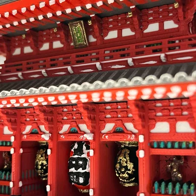 Hozomon 宝蔵門 - Mô hình kiến trúc đền Sensō-ji, Tokyo, Nhật Bản