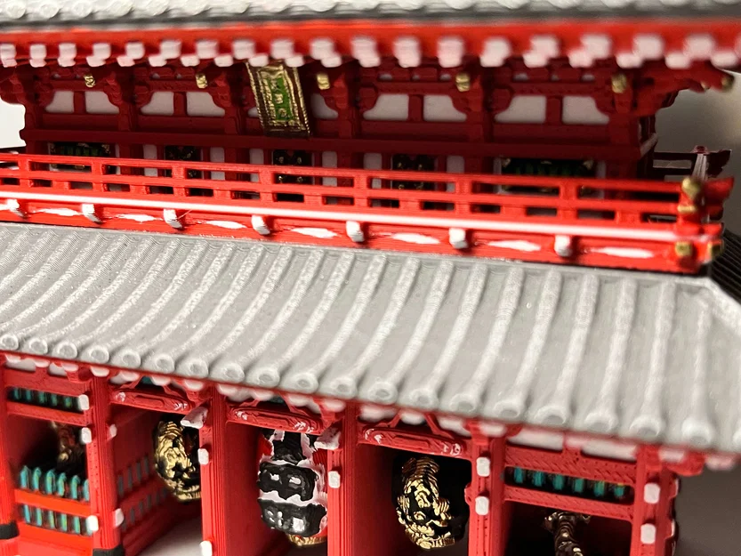 Hozomon 宝蔵門 - Mô hình kiến trúc đền Sensō-ji, Tokyo, Nhật Bản - Image 6