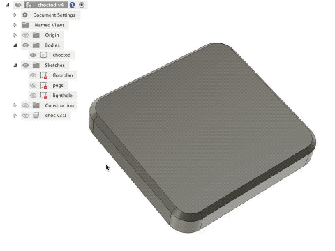 Keycap Kailh Choc v1: File In 3D Thiết Kế Chuẩn Fusion360 - Image 1