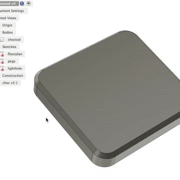Keycap Kailh Choc v1: File In 3D Thiết Kế Chuẩn Fusion360