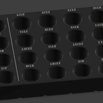 Khay lưu trữ bộ collet ER32 Gridfinity (Imperial & Metric)