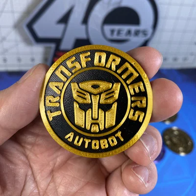 Mô hình đồng xu Transformers Autobot & Decepticon in 3D đẹp mắt
