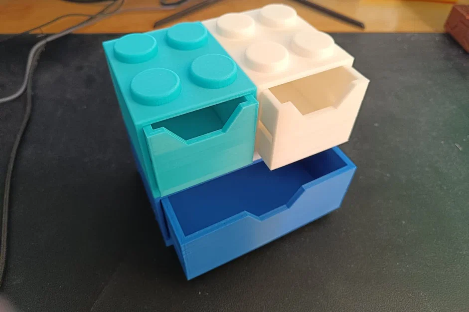 Khay đựng đồ để bàn kiểu khối LEGO thông minh, xếp chồng tiện lợi - Image 1