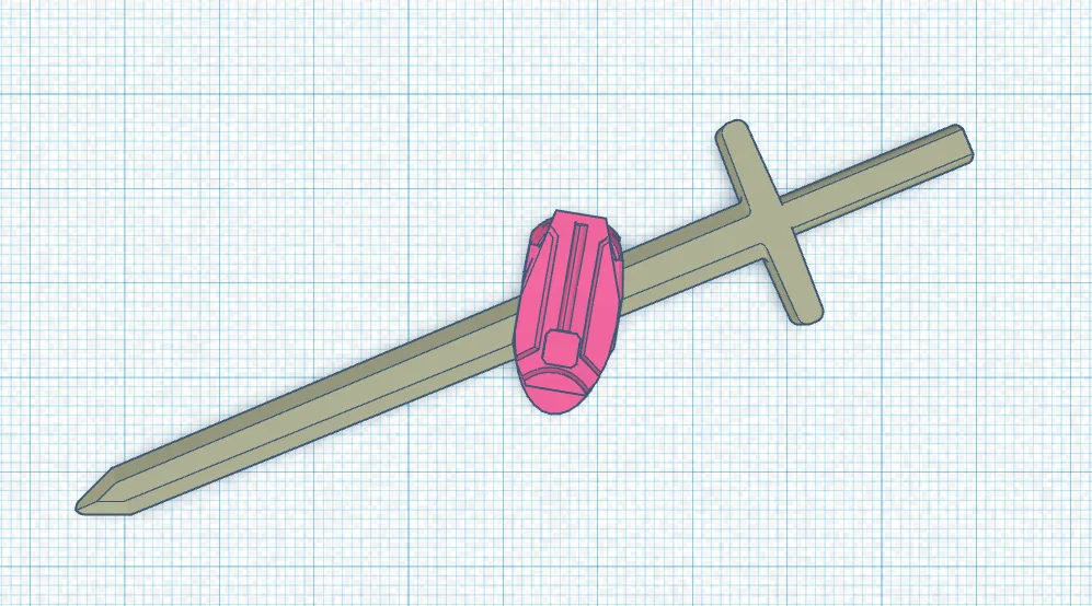 Giá đỡ kiếm (Longsword Holder) cho mô hình Dummy 13 in 3D - Image 1