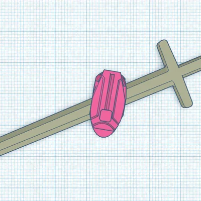 Giá đỡ kiếm (Longsword Holder) cho mô hình Dummy 13 in 3D