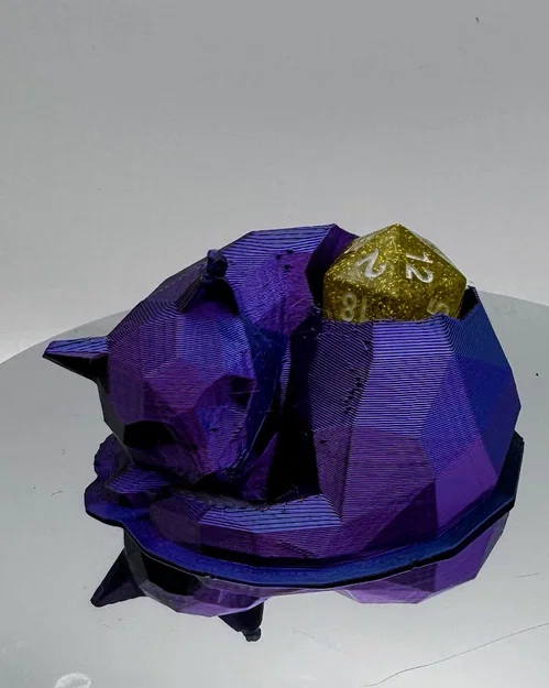 Đế D20 Low Poly – Dice Guardians (Mèo, Cáo, Chó, Đầu Lâu) DnD - Image 4