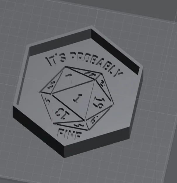 Khay gieo xúc xắc "It's Probably Fine" cho D&D (Nat 1) - Image 2