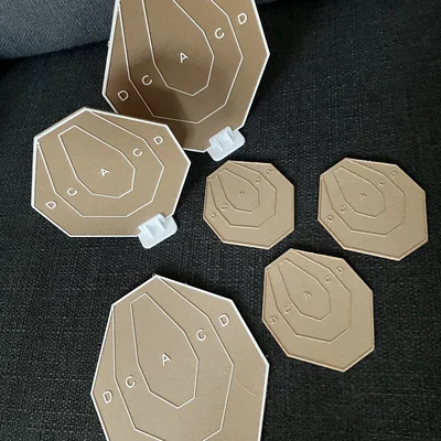 Bia IPSC có thể scale kèm chân đế (tập dryfire)