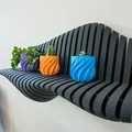 Kệ trang trí gợn sóng dạng ribs (Wavy decorate ribs shelf) - Thumbnail 1