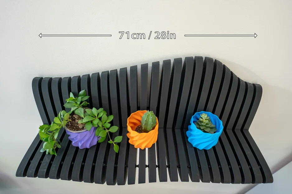 Kệ trang trí gợn sóng dạng ribs (Wavy decorate ribs shelf) - Image 2