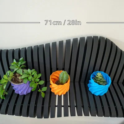 Kệ trang trí gợn sóng dạng ribs (Wavy decorate ribs shelf)