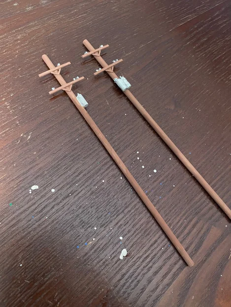 Cột điện/Cột viễn thông tỉ lệ HO (HO Scale Utility/Telephone Pole) - Image 3