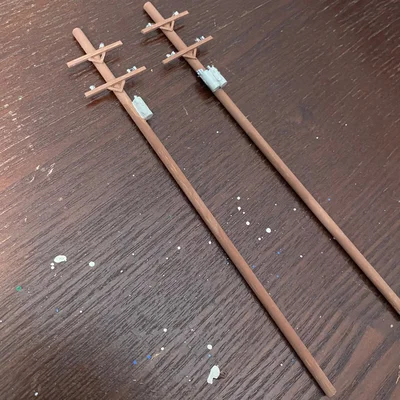 Cột điện/Cột viễn thông tỉ lệ HO (HO Scale Utility/Telephone Pole)