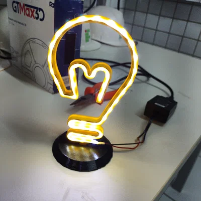 Luminária de fio – Đèn để bàn 2 mảnh có rãnh gắn LED strip