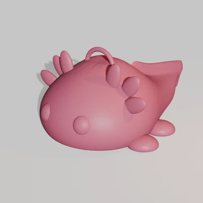 Móc khóa Axolotl siêu đáng yêu - File in 3D độc đáo