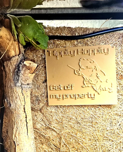 Bảng hiệu 3D hài hước: Chú ếch bảo vệ lãnh thổ (Frog Sign) - Image 3