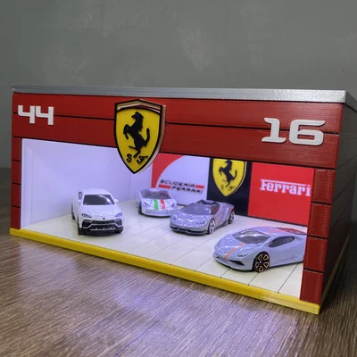 Mô hình gara trưng bày xe Ferrari tỷ lệ 1:64 in 3D