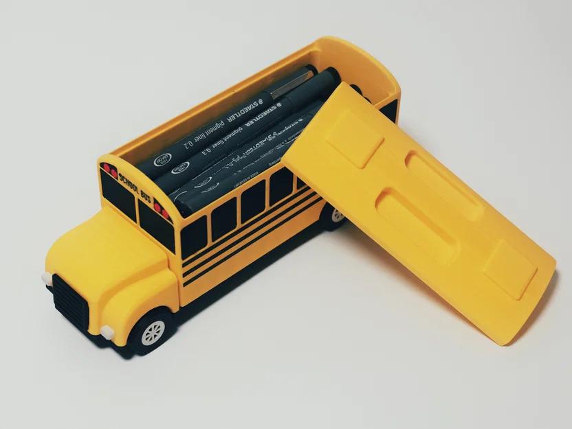 Hộp Bút Hình Xe Buýt Trường Học (School Bus Pencil Case) - Image 3