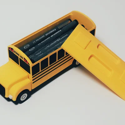 Hộp Bút Hình Xe Buýt Trường Học (School Bus Pencil Case)