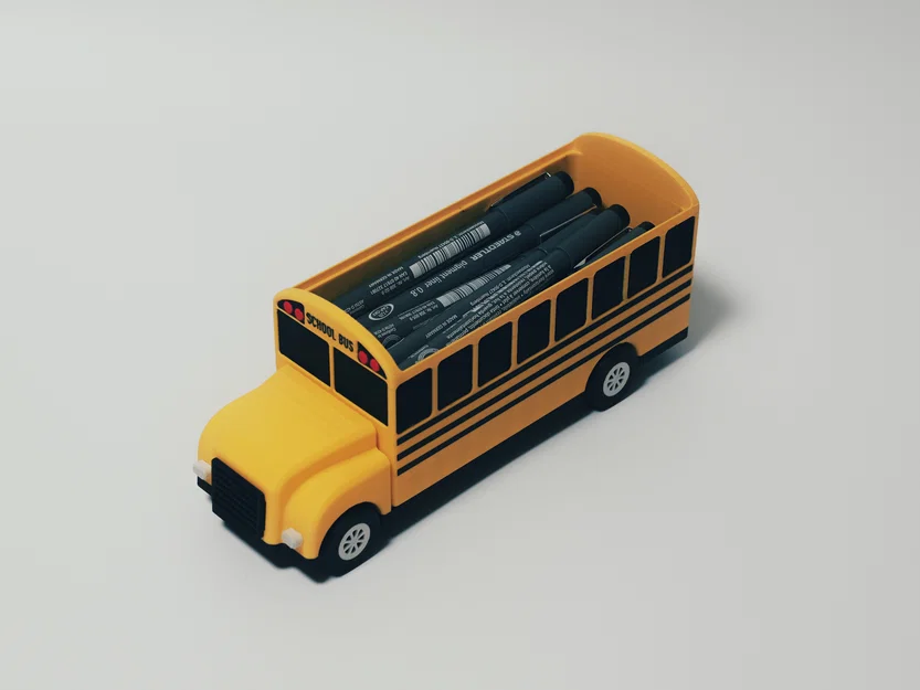 Hộp Bút Hình Xe Buýt Trường Học (School Bus Pencil Case) - Image 8