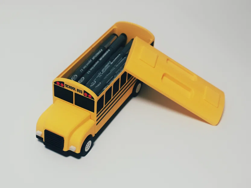 Hộp Bút Hình Xe Buýt Trường Học (School Bus Pencil Case) - Image 9