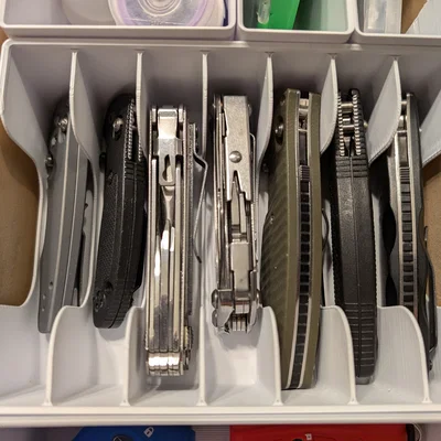 Khay Gridfinity sắp xếp EDC cho dao gấp & multitool