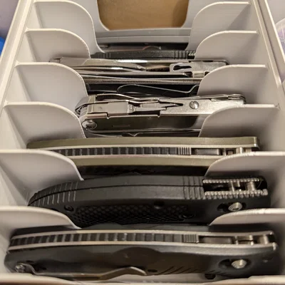 Khay Gridfinity sắp xếp EDC cho dao gấp & multitool