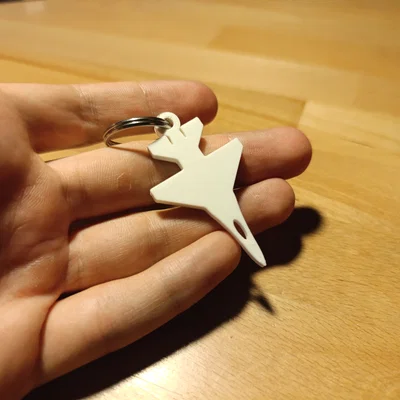 Móc khóa máy bay chiến đấu F-16 in 3D phong cách quân đội