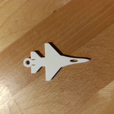 Móc khóa máy bay chiến đấu F-16 in 3D phong cách quân đội