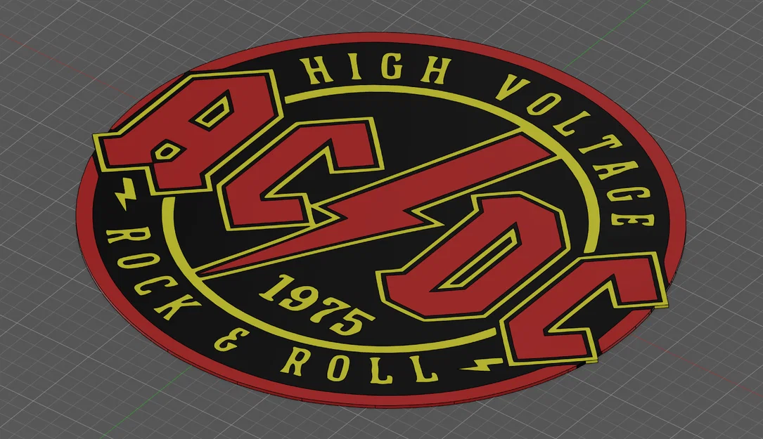 Lót Ly AC/DC (High Voltage - Rock & Roll) 105mm - Image 2