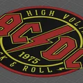 Lót Ly AC/DC (High Voltage - Rock & Roll) 105mm - Thumbnail 2
