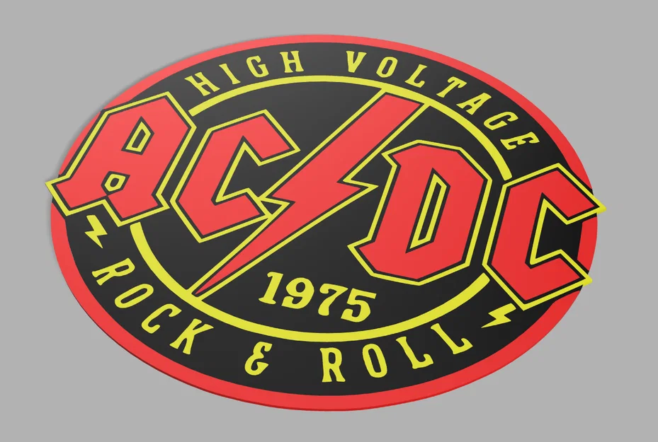 Lót Ly AC/DC (High Voltage - Rock & Roll) 105mm - Image 3