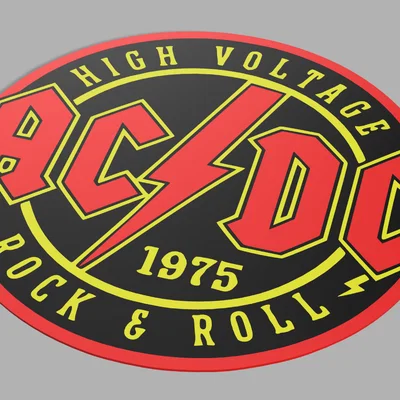 Lót Ly AC/DC (High Voltage - Rock & Roll) 105mm