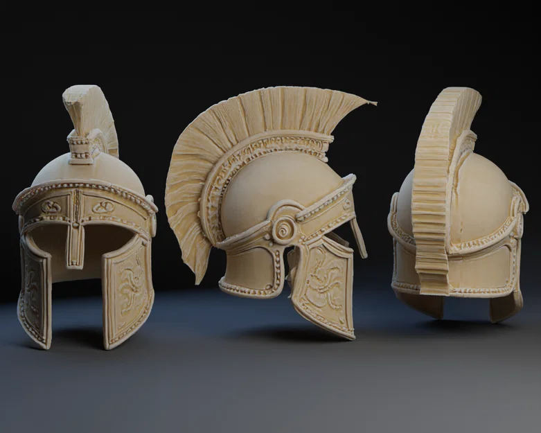 Mô hình mũ giáp Spartan Corinthian tinh xảo cho in 3D - Image 1