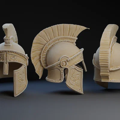 Mô hình mũ giáp Spartan Corinthian tinh xảo cho in 3D