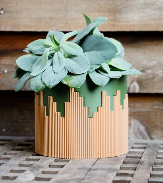 Chậu cây cảnh 3D phối hai màu (Dual colored pot) độc đáo - Image 1