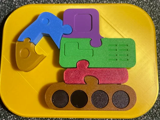 Puzzle lắp hình xe xúc cho bé - Image 1