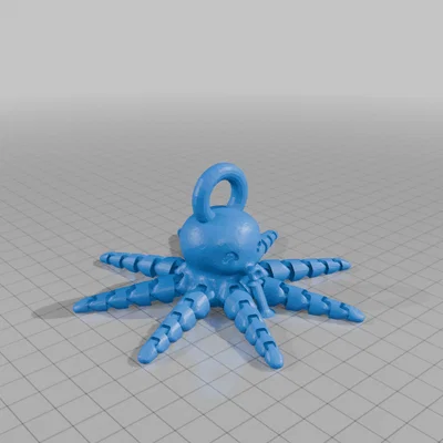 Móc khóa bạch tuộc 3D dễ thương (Octopus Key Chain)