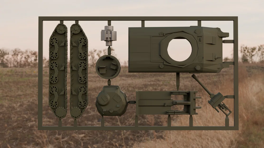 Mô hình xe tăng Sherman M4 Kitcard - In 3D nhanh chóng và chi tiết - Image 2