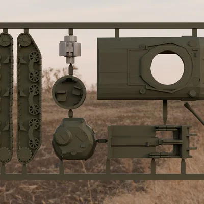 Mô hình xe tăng Sherman M4 Kitcard - In 3D nhanh chóng và chi tiết