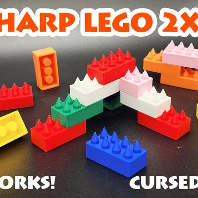 Gạch Lego 2x4 Sắc Nhọn (Sharp Lego 2x4 Brick)