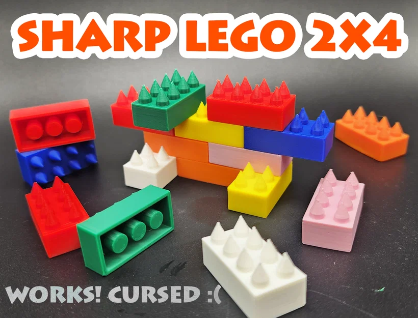 Gạch Lego 2x4 Sắc Nhọn (Sharp Lego 2x4 Brick) - Image 5