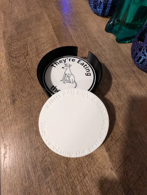 Lót ly “They're Eating the Pets Coaster” - Image 2