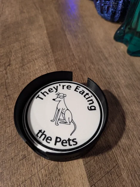 Lót ly “They're Eating the Pets Coaster” - Image 3