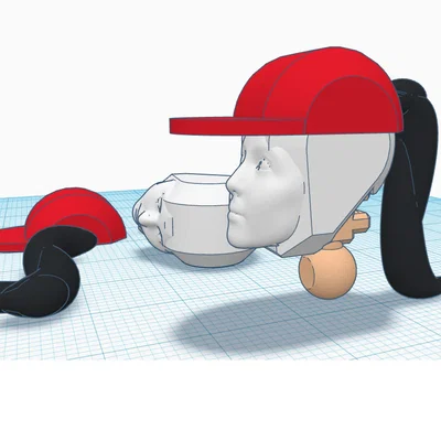 Bộ phụ kiện khuôn mặt và tóc cho mô hình Dummy 13 nữ