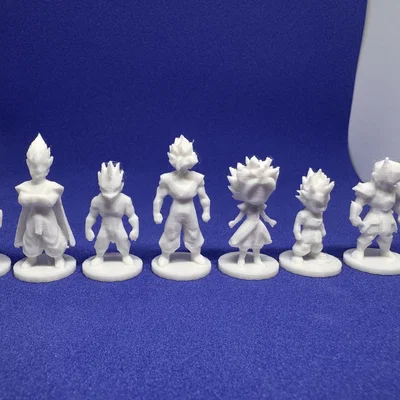 Bộ quân cờ Low Poly AI chủ đề Dragon Ball Z