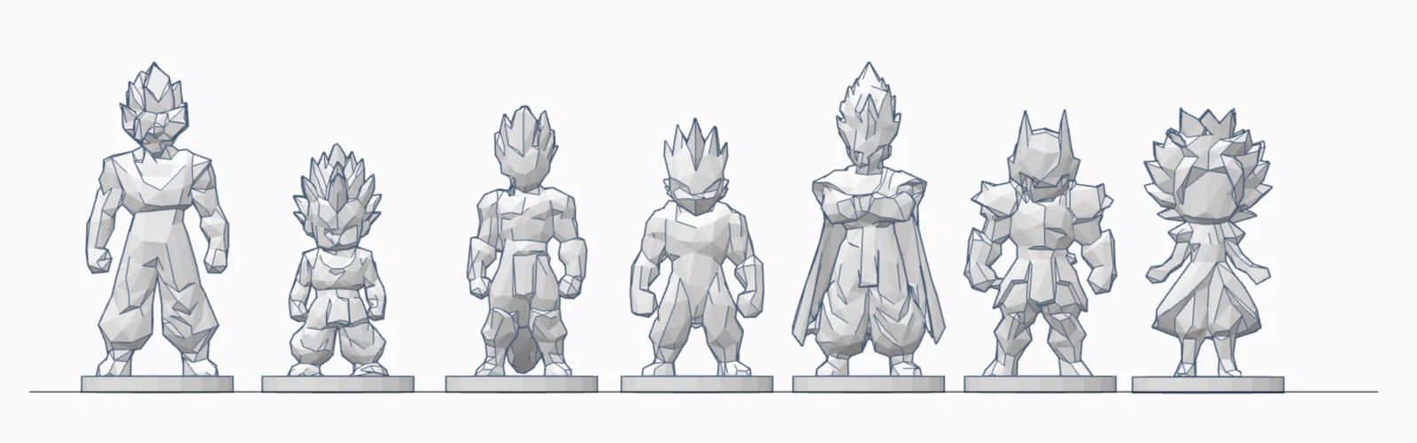 Bộ quân cờ Low Poly AI chủ đề Dragon Ball Z - Image 10
