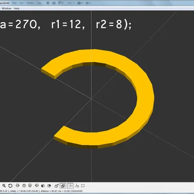 Module arc() cho OpenSCAD