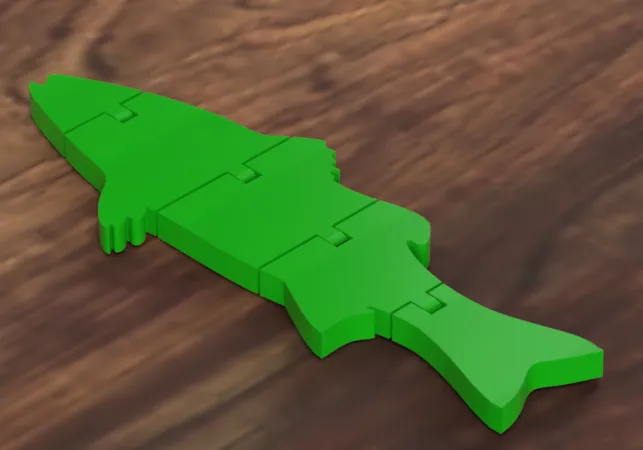 Mô hình chú cá cử động linh hoạt (Articulated Fish) in 3D siêu dễ - Image 1