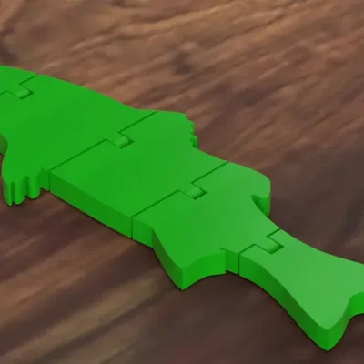 Mô hình chú cá cử động linh hoạt (Articulated Fish) in 3D siêu dễ